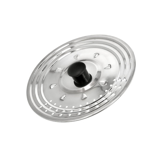 Tapadera Multiusos Acero Inoxidable Ø 21 Cm. Uso Tapa Anti Salpicaduras Y Escurridor. Tapadera Adpatable Diferentes Medidas_0