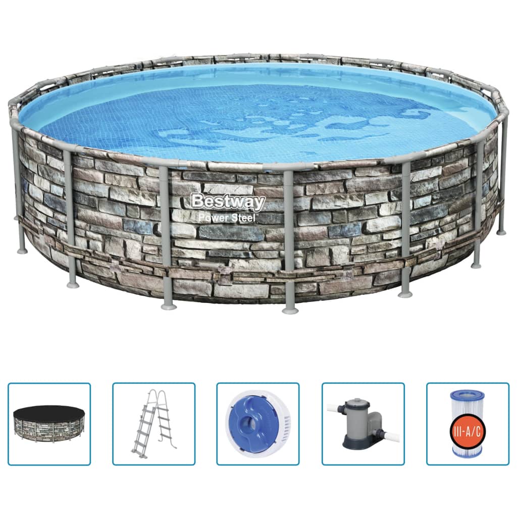 Bestway Conjunto De Piscina Power Steel 488x122 Cm_0
