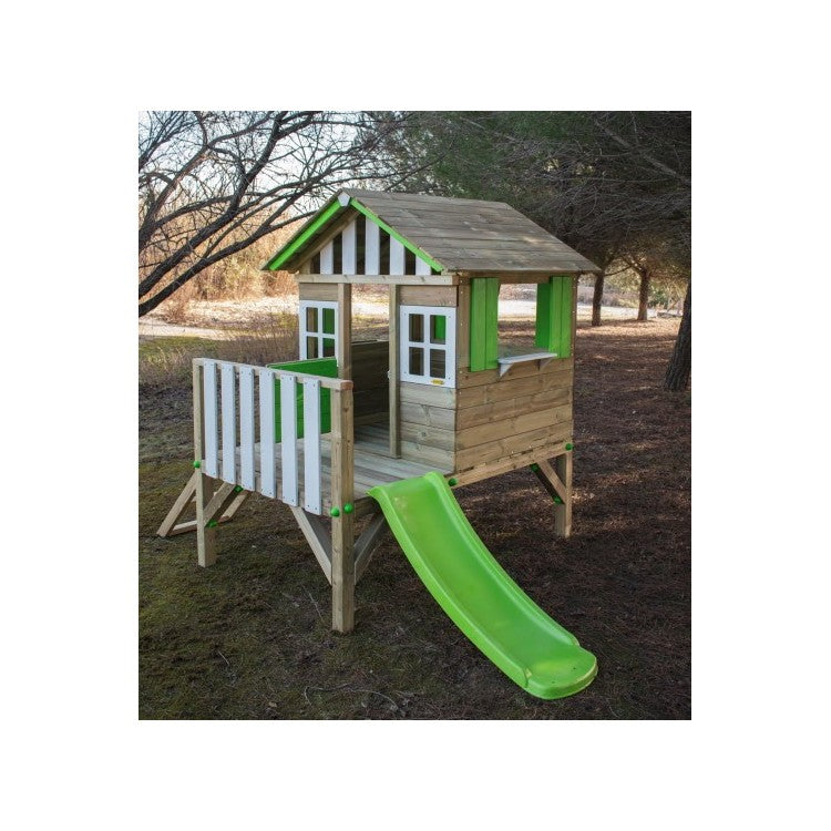 Casita De Madera Masgames Lollipop Elevada Verde._3