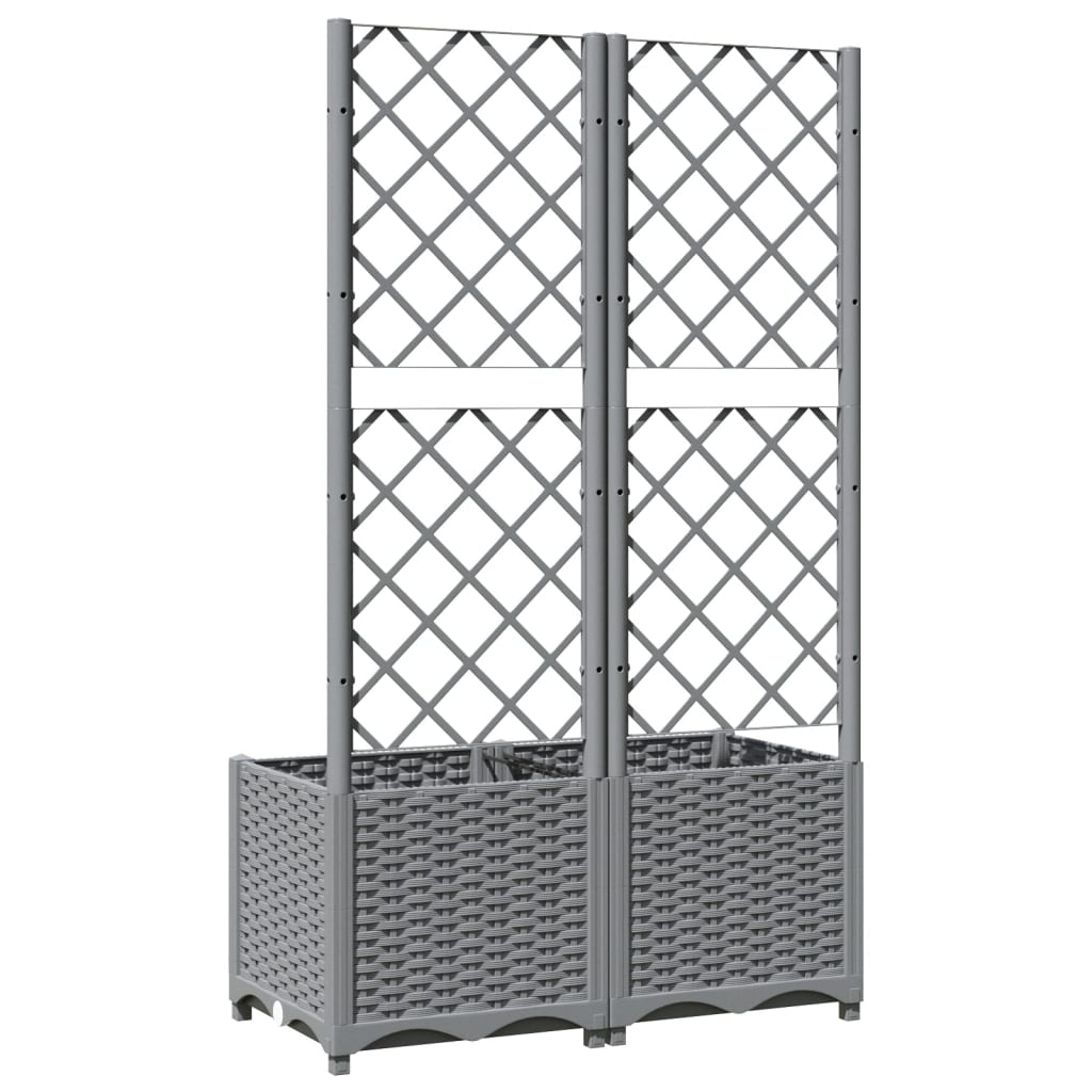 Macetero De Jardín Gris Claro 80 X 40 X 136 Cm_3