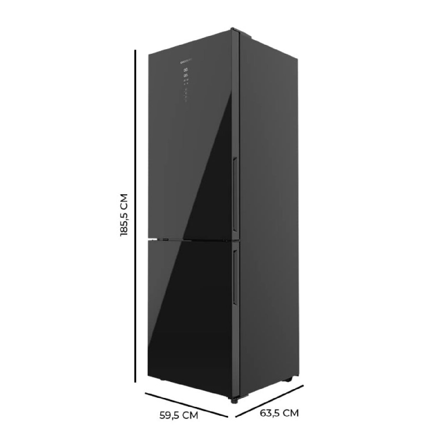 Cecotec Frigorífico Combi Bolero Coolmarket Combi 322 Black Cristal D_1