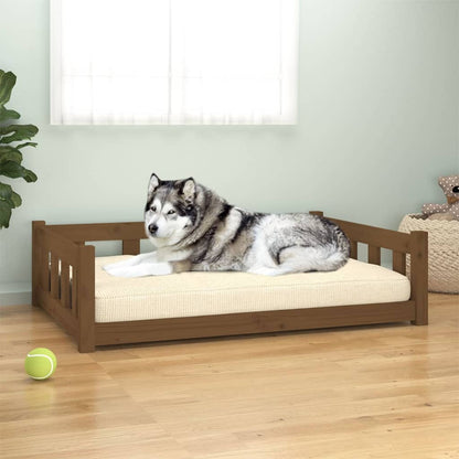 Vidaxl Cama Para Perros Madera De Pino Marrón Miel 105,5x75,5x28 Cm_1