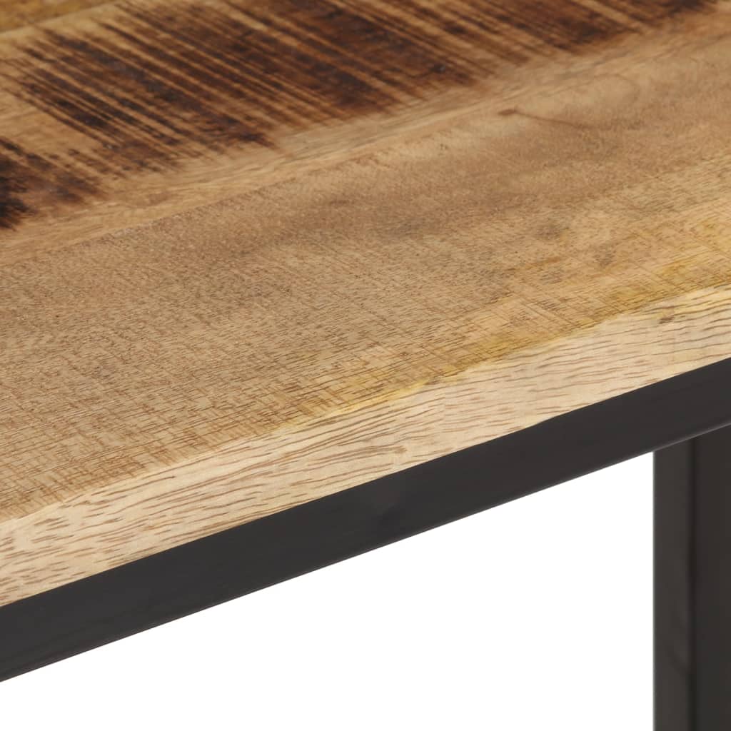 Mesa Consola Madera Maciza De Mango Rugosa 70x35x70 Cm_3