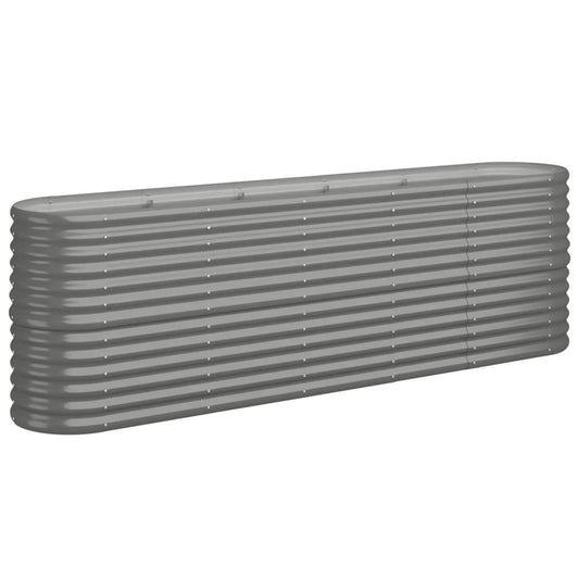 Jardinera Arriate Acero Galvanizado Gris 224x40x68 Cm_0