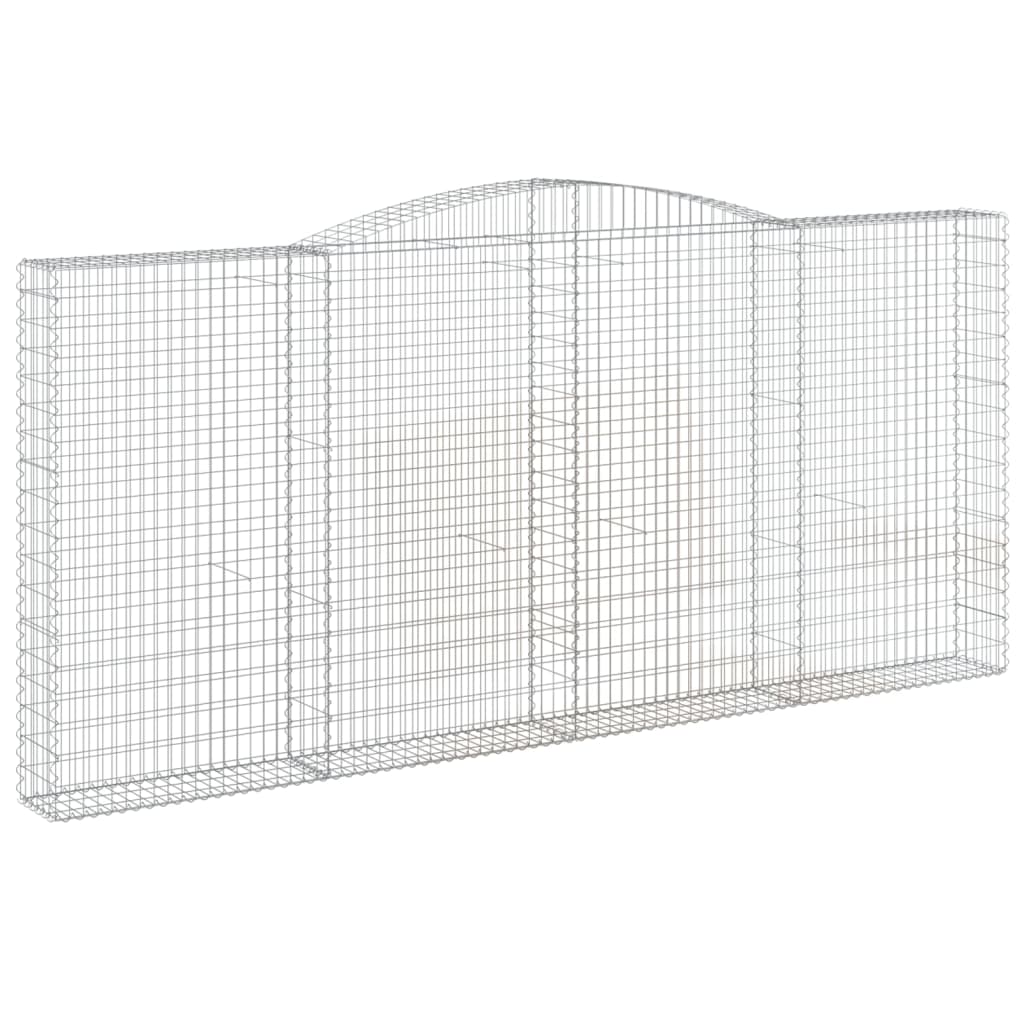 Cestas De Gaviones 9 Uds Forma De Arco Hierro 400x30x180/200 Cm_2