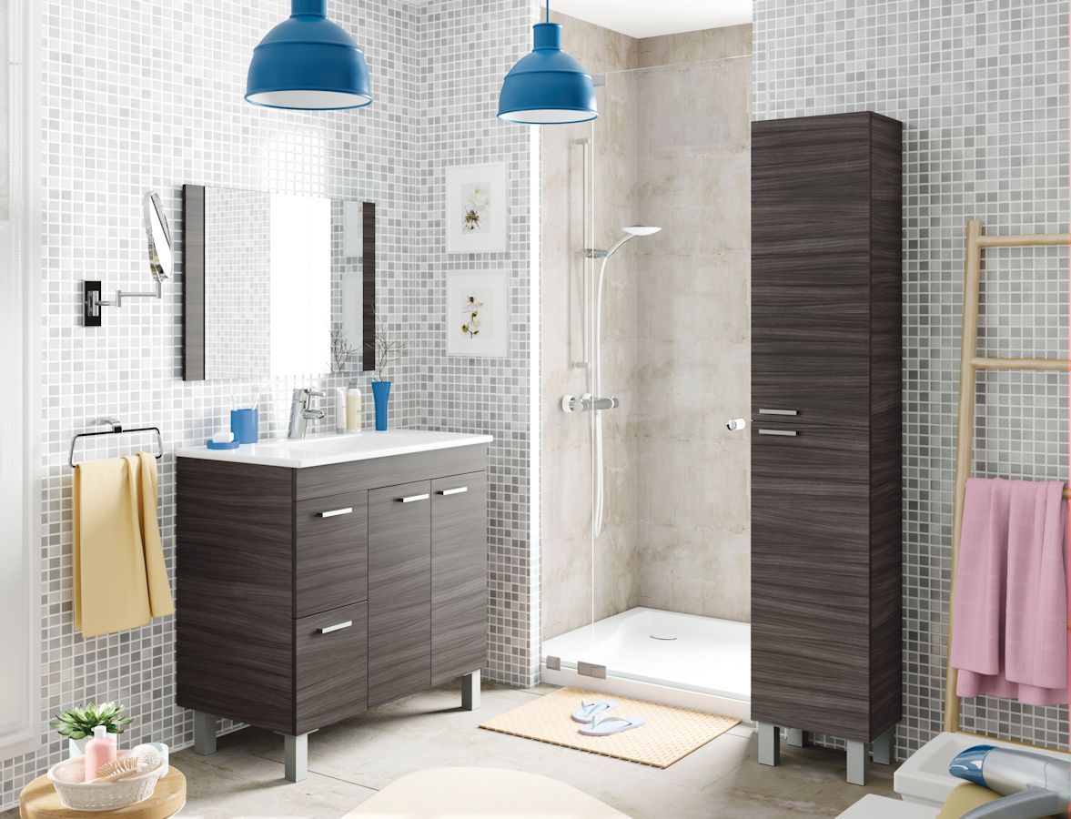Mueble Aktiva 2 Puertas 2 Cajones 1 Espejo Ancho 80_2
