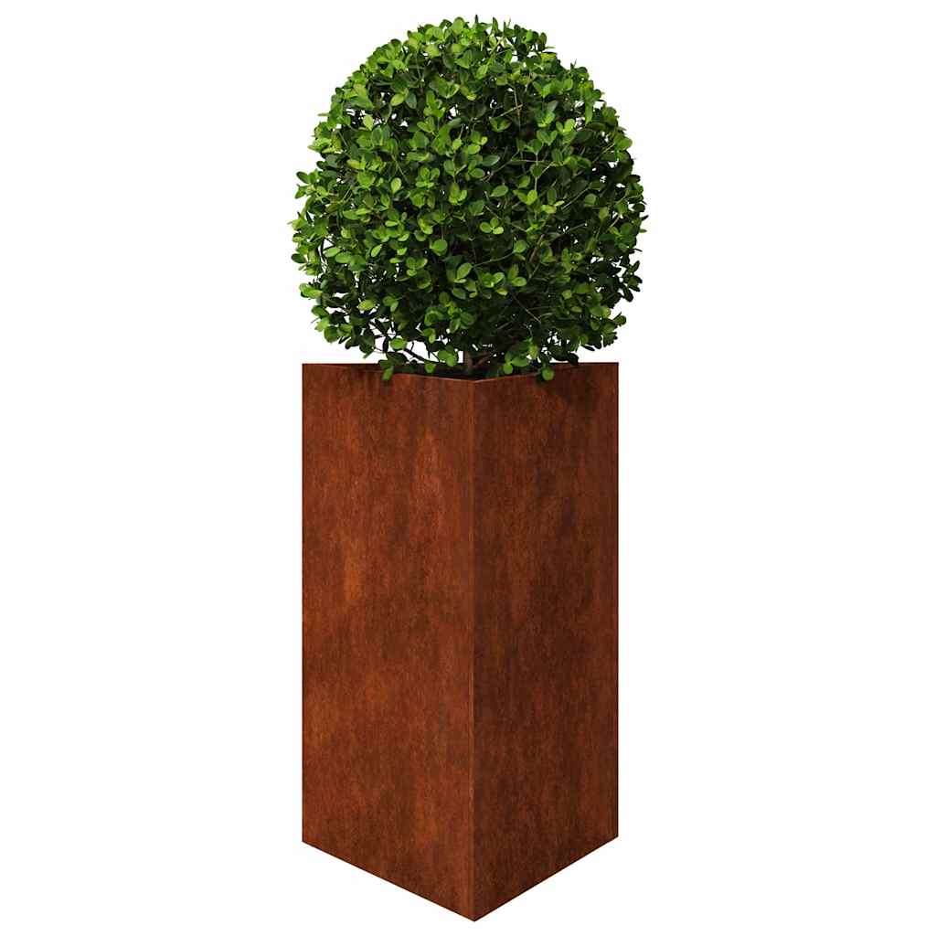 Jardineras Triangulares 2 Uds Acero Oxidado 50x43x75 Cm_3