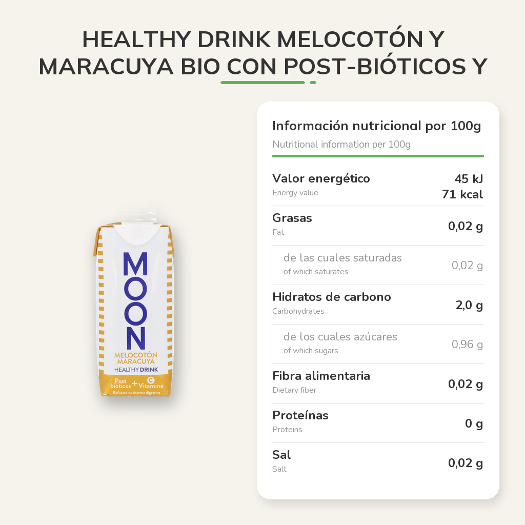 Información nutricional