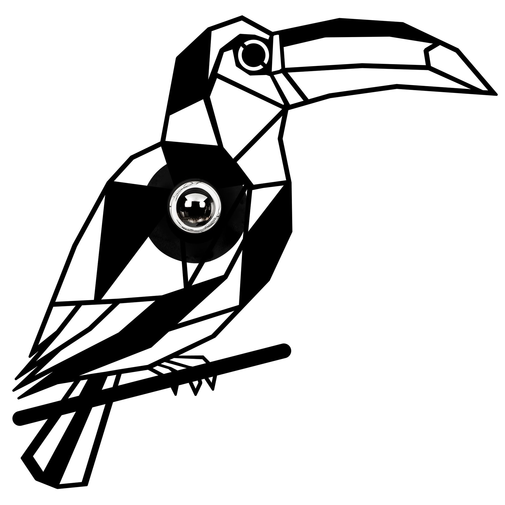 Aplique De Pared, Mdf , Negro, 50x12x49, Casquillo E 27 Max 100 W