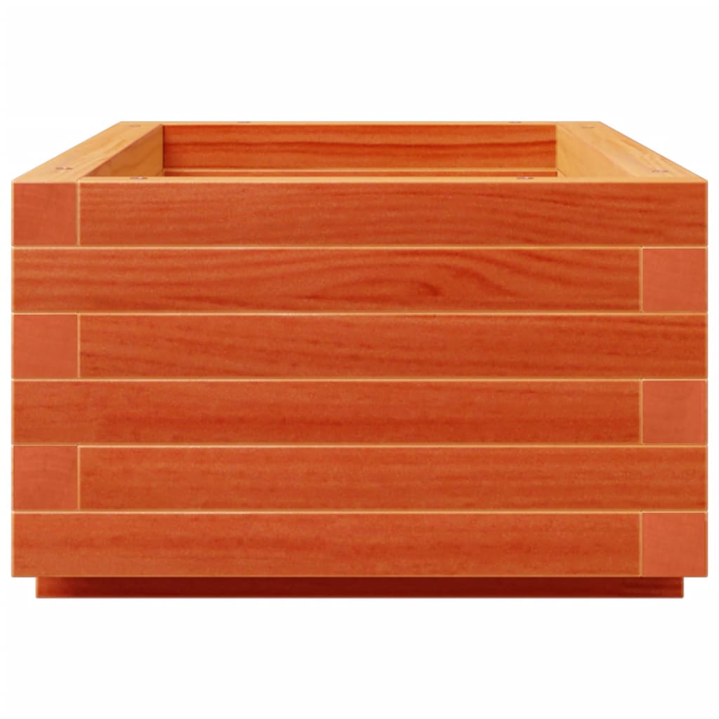 Jardinera De Madera Maciza De Pino Marrón Cera 90x40x26,5 Cm_5
