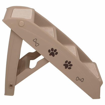 Escalera Plegable Para Perros Marrón 62x40x49,5 Cm_3