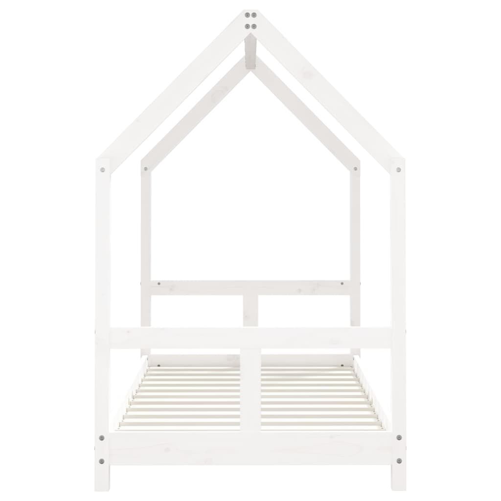 Vidaxl Estructura De Cama Para Niños Madera De Pino Blanco 80x160 Cm_4