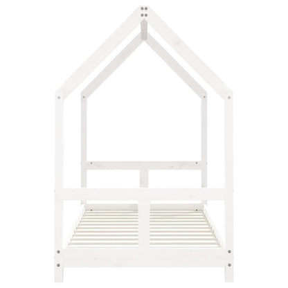 Vidaxl Estructura De Cama Para Niños Madera De Pino Blanco 80x160 Cm_4