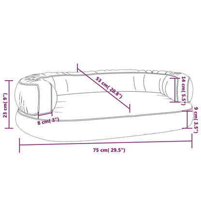 Vidaxl Cama Para Perros De Espuma Cuero Sintético Marrón 75x53 Cm_2