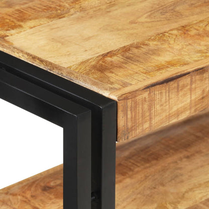 Mesa Consola De Madera De Mango Rugosa 150x30x75 Cm_2