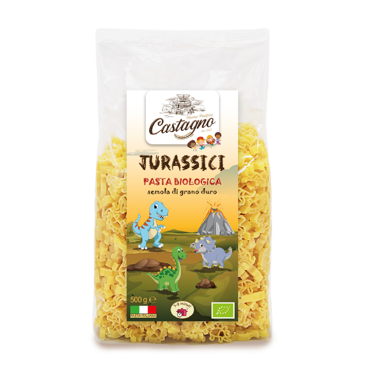 Mistura para Massa Infantil Dinossauros de Trigo Castagno Biológico 500g