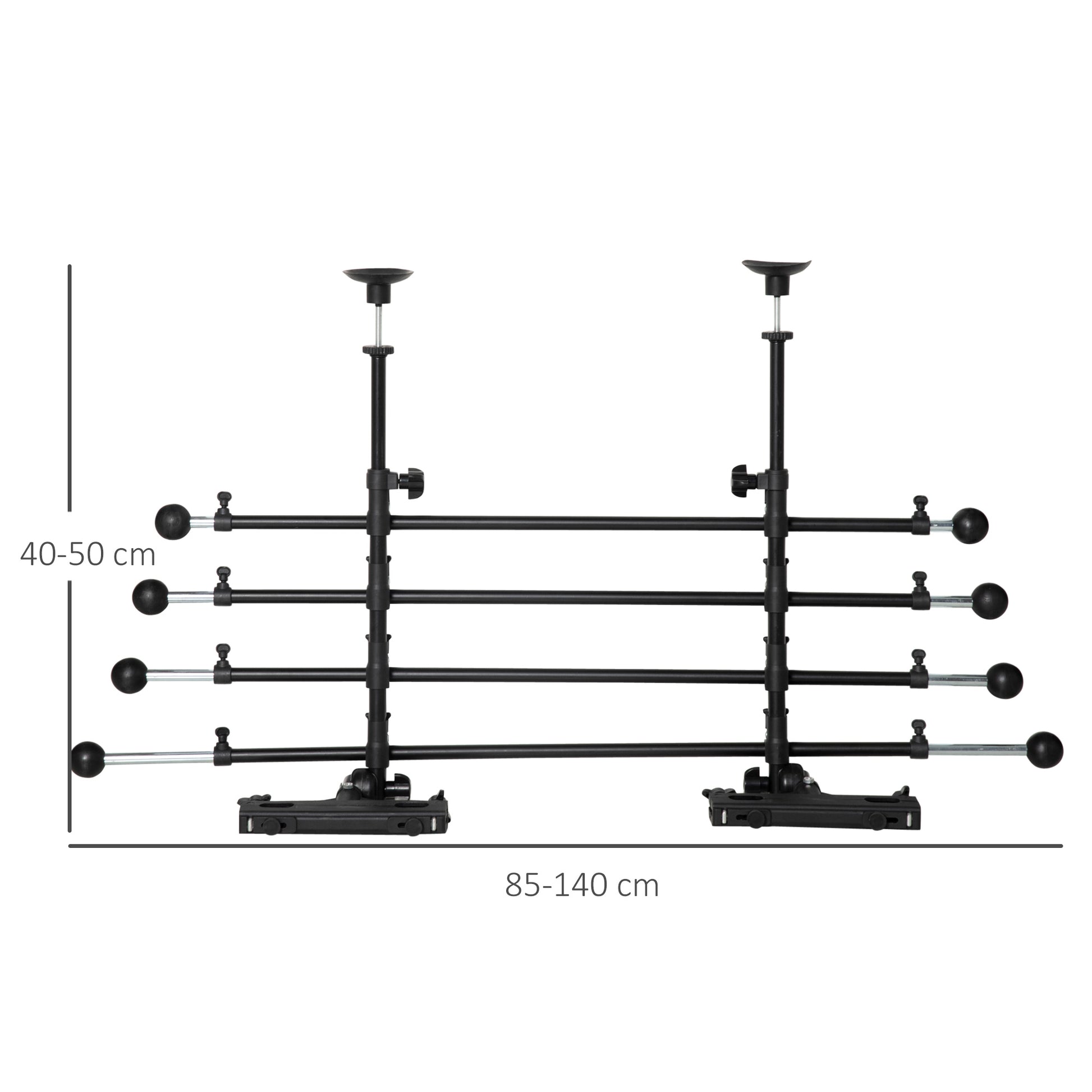 Pawhut Reja Seguridad Coche Para Perros Ajustable En Ancho Altura 85-140x40-50cm_2