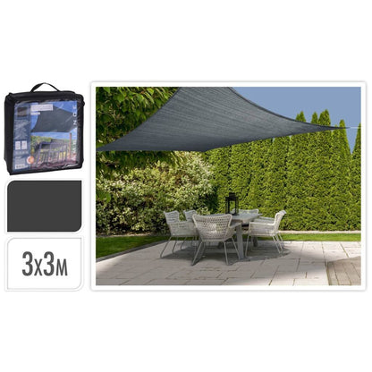 Progarden Toldo De Tela Cuadrado Gris Oscuro 3x3 M_0