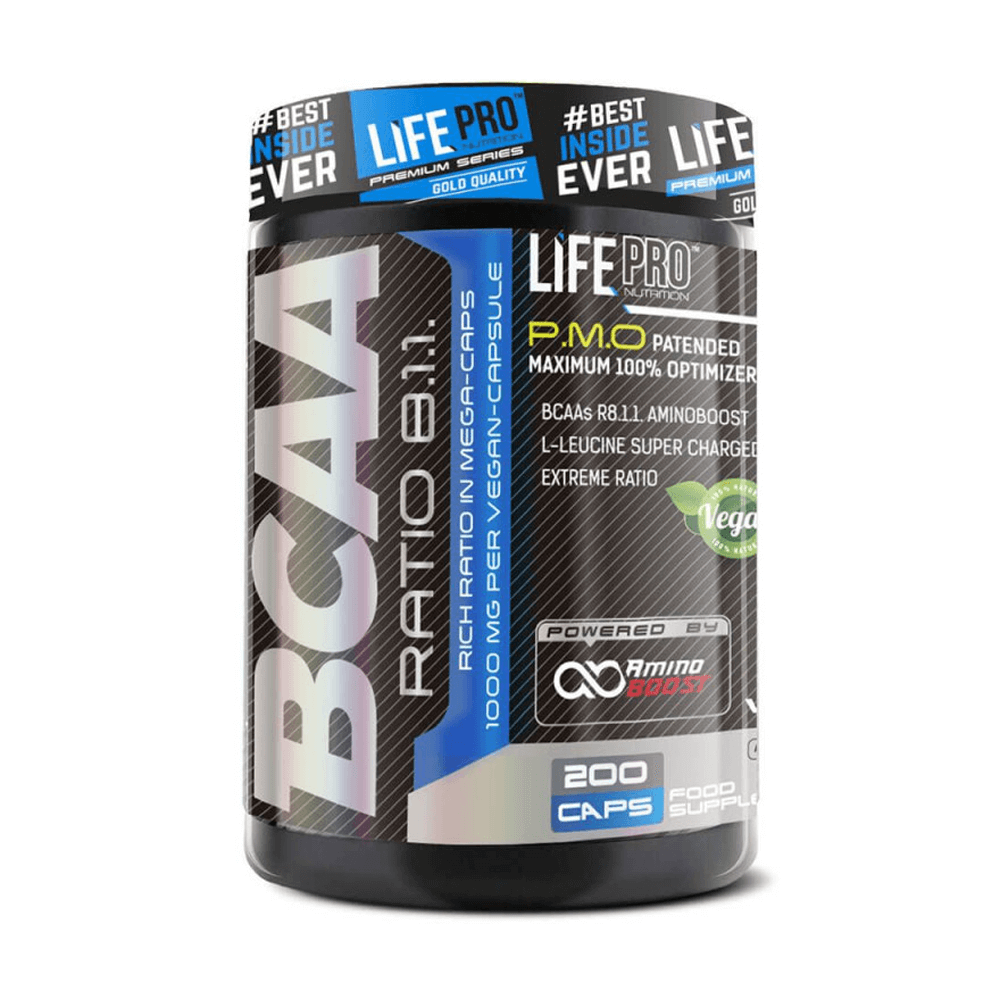 Bcaa Pro 8:1:1 - 200 Cápsulas - Bcaa Ramificados - Lifepro_0