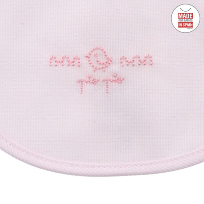 Babete quadrado com velcro Azul Claro 20x26 cm.