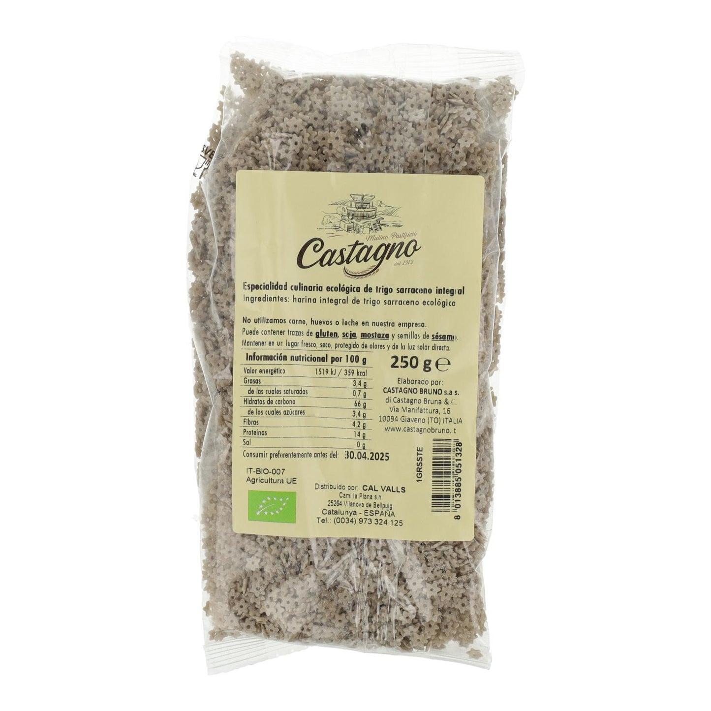 Estrelas de Trigo Sarraceno Biológicas Castagno 250 g