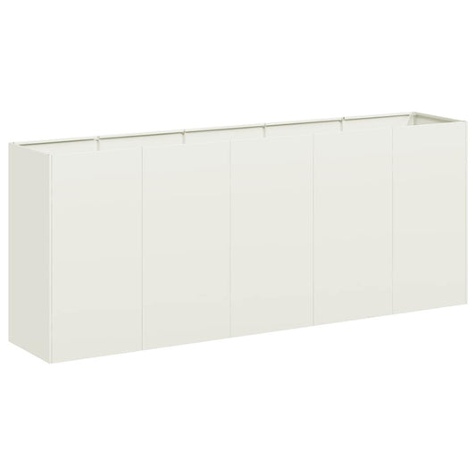 Jardinera De Acero Laminado En Frío Blanco 200x40x80 Cm_0