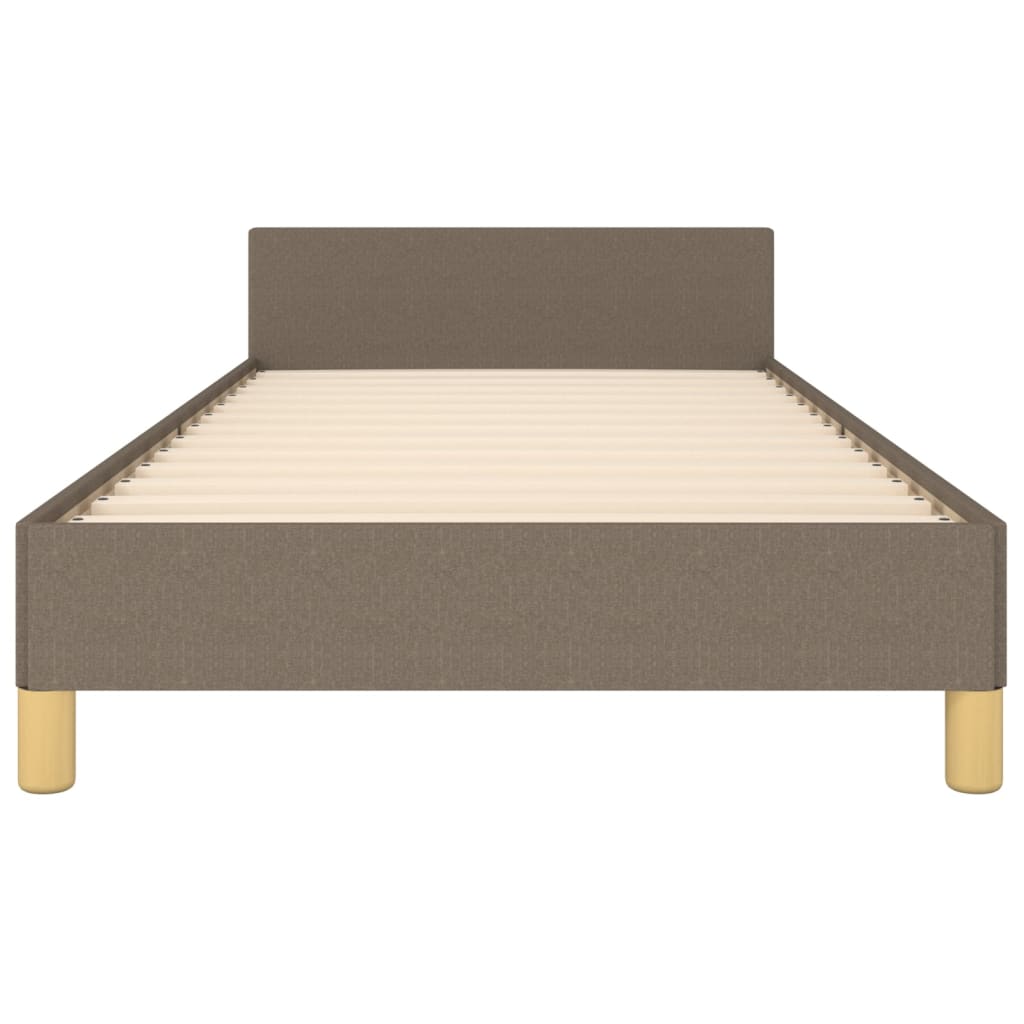 Estructura De Cama Con Cabecero De Tela Gris Taupe 90x200 Cm / Vetonek_0