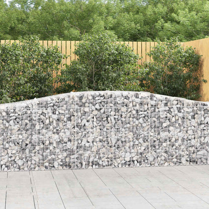 Cestas De Gaviones 7 Uds Forma De Arco Hierro 400x50x80/100 Cm_1