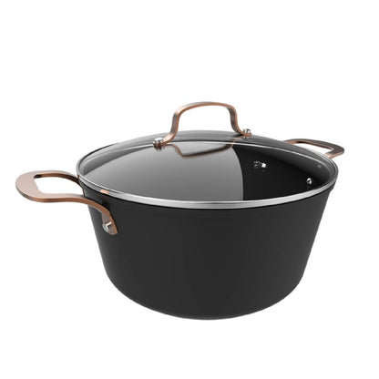 Olla Polka Fantasy 28 Pot Golden. Diámetro 28 Cm, Capacidad 7,1 L, Aluminio Forjado, Revestimiento Antiadherente Platinum Plus Teflon, Libre Pfoa, A_0