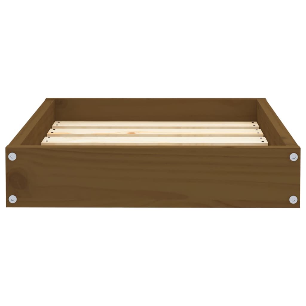 Vidaxl Cama Para Perros Madera Maciza Pino Marrón Miel 51,5x44x9 Cm_3