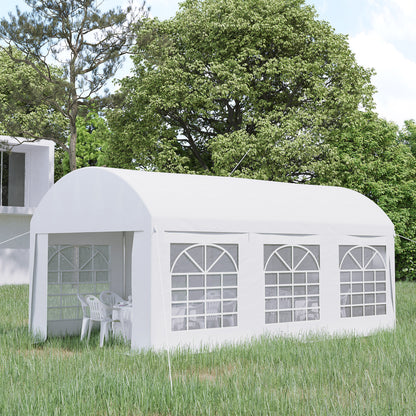 Outsunny Carpa De Jardín 6x3 M Paredes Laterales Extraíbles Puerta 6 Ventanas_1