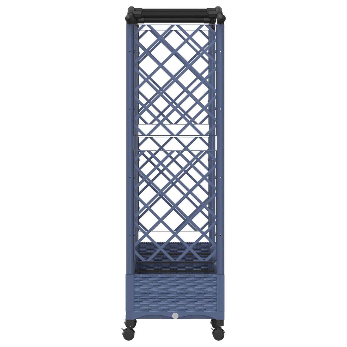 Cama Elevada Con Trellis Y Techo Gris 203,5 X 40 X 129 Cm Pp_3