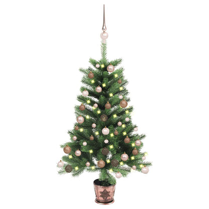 Vidaxl Árbol De Navidad Artificial Con Luces Y Bolas Verde 65 Cm_0