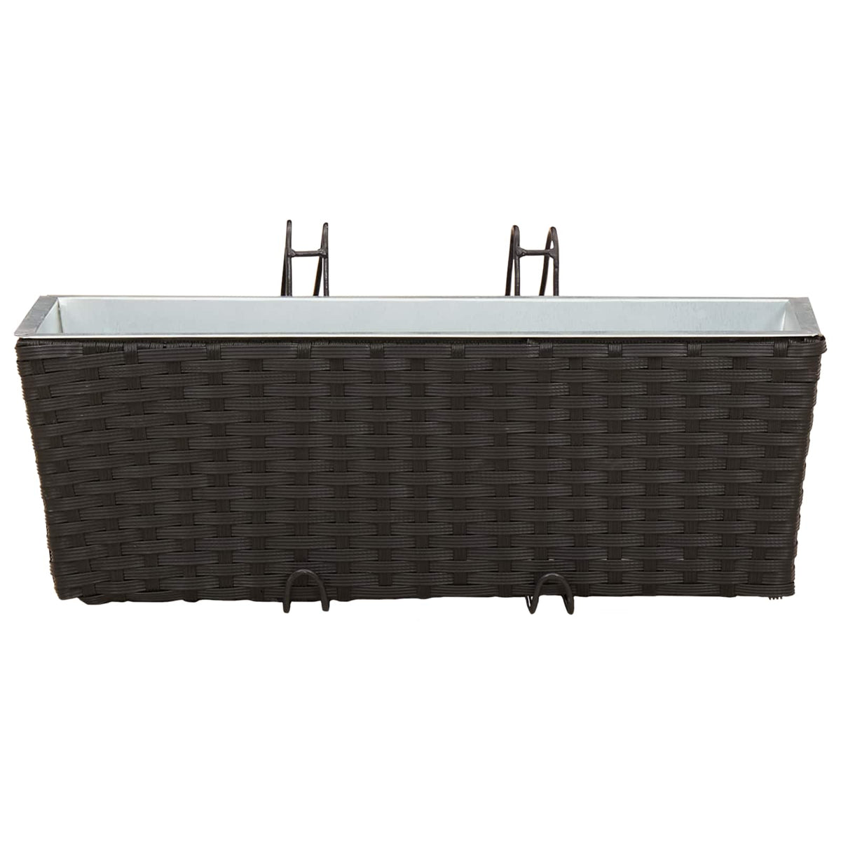 Barandilla 2 Uds. Negro 50 X 17 X 17 Cm Metal_4
