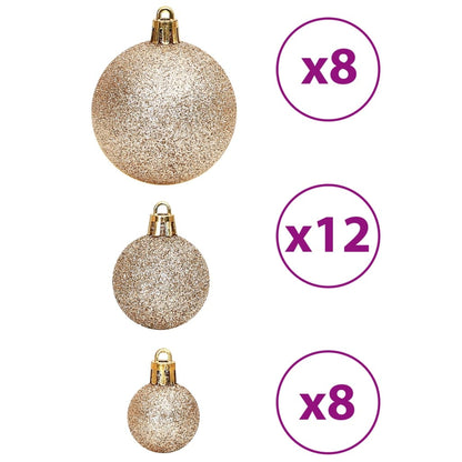 Vidaxl Bolas De Navidad 100 Uds Color Champán Y Marrón 3 / 4 / 6 Cm_4