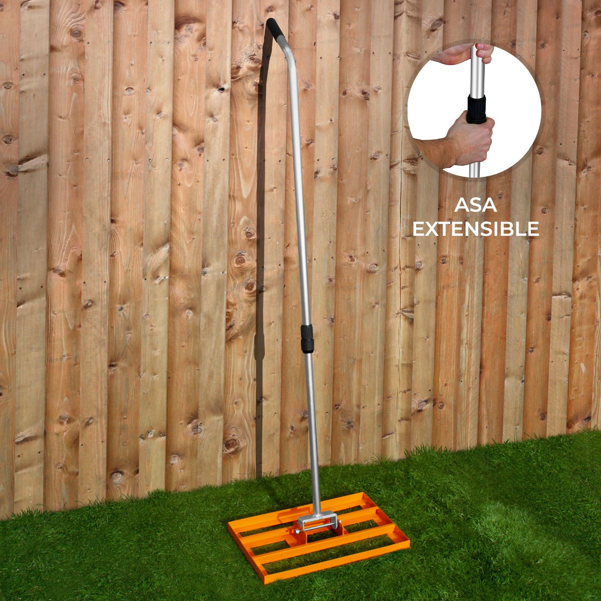 T-mech Rastrillo De Nivelación De Césped De Jardín De 50cm - Naranja_1