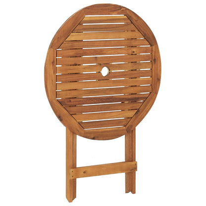 Comedor De Jardín Plegable 3 Piezas Madera Maciza De Acacia / Vetonek_5
