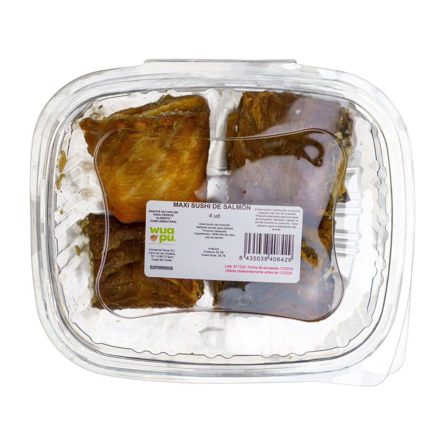 Snack Natural Para Perro Maxi Sushi Salmon 4u X 4 Bolsas Wuapu_2