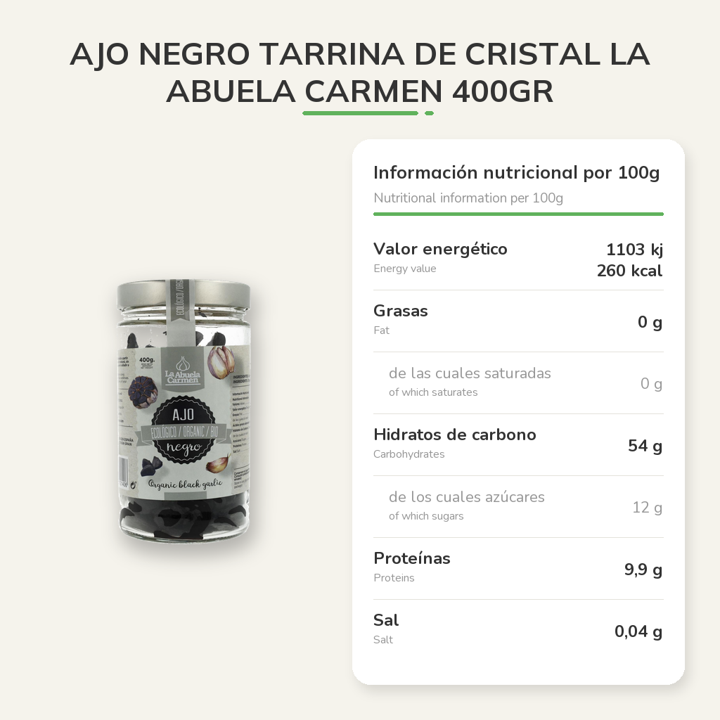Información nutricional