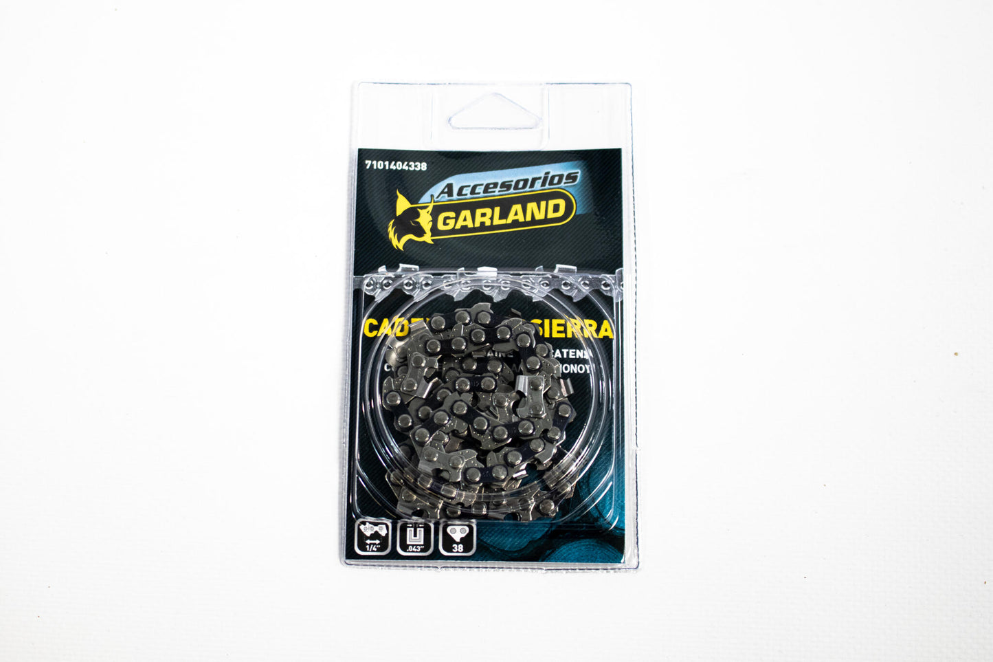 Garland - 7101404338 Accesorio Para Motosierras - Cadena Cortada De 38 Eslabones Con Paso De 1/4 Mini Y Espesor De 0.043 (1,1 Mm.)_0