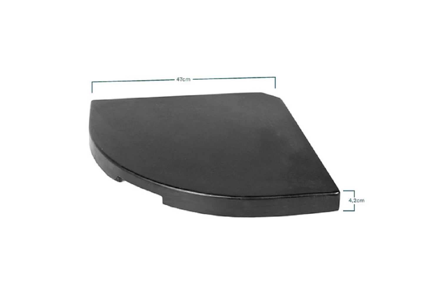 Pie De Sombrilla 17kg Losa Estabilizadora De Hormigón Para Sombrilla Offset Negro 47x47x4,2cm - Mobiliario De Jardín_1