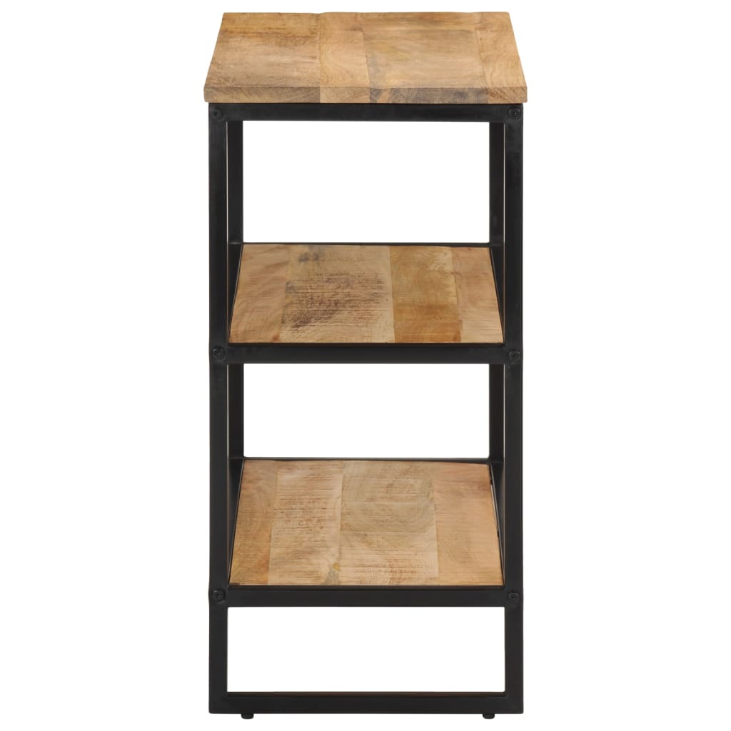 Mesa Consola Madera Maciza De Mango Rugosa 70x35x70 Cm_1