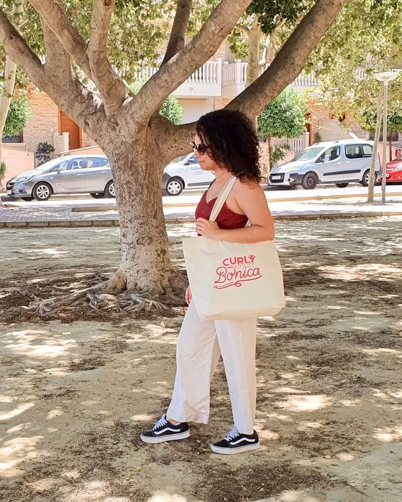 Bolsa Curly Fest - Bolsa De Algodón Grueso - Shopping Bag Bio Sakure_2