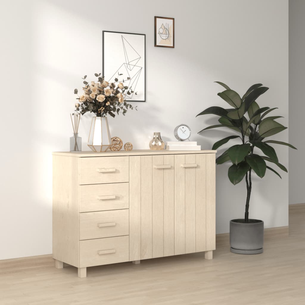 Aparador Hamar Madera De Pino Maciza Marrón Miel 113x40x80 Cm / Vetonek_4