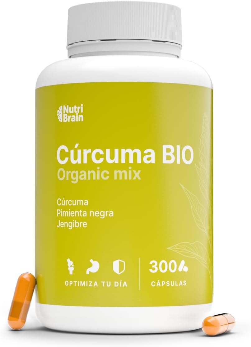Cúrcuma Bio Certificada Antiinflamatorio Articular Nutribrain 300 Cápsulas_0