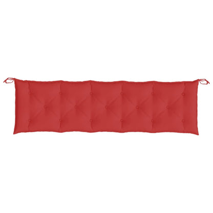 Vidaxl Cojín De Banco De Jardín Tela Oxford Rojo 180x50x7 Cm_3
