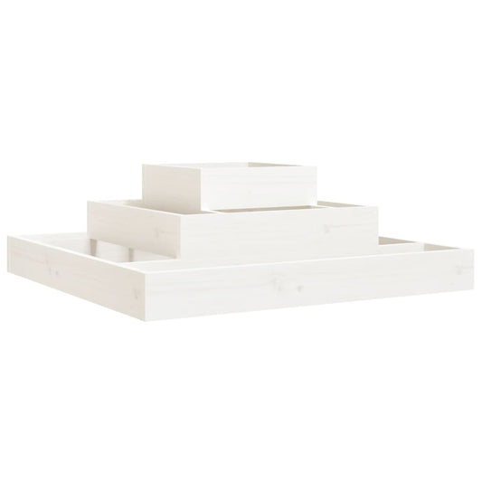 Jardinera De Madera Maciza De Pino Blanco 80x80x27 Cm_0