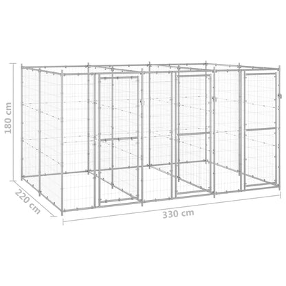 Perrera De Exterior De Acero Galvanizado 7,26 M²_5