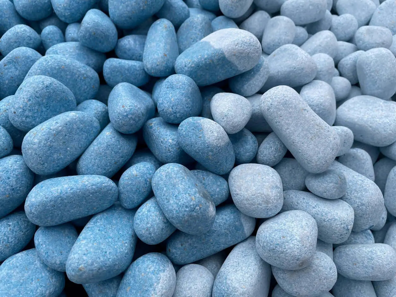 Canto Rodado Azul Cielo Recycla / Saco 20 Kg. / 10-50 Mm_1