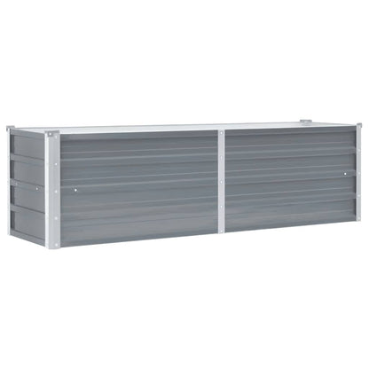 Arriate De Jardín De Acero Galvanizado Gris 160x40x45 Cm_0